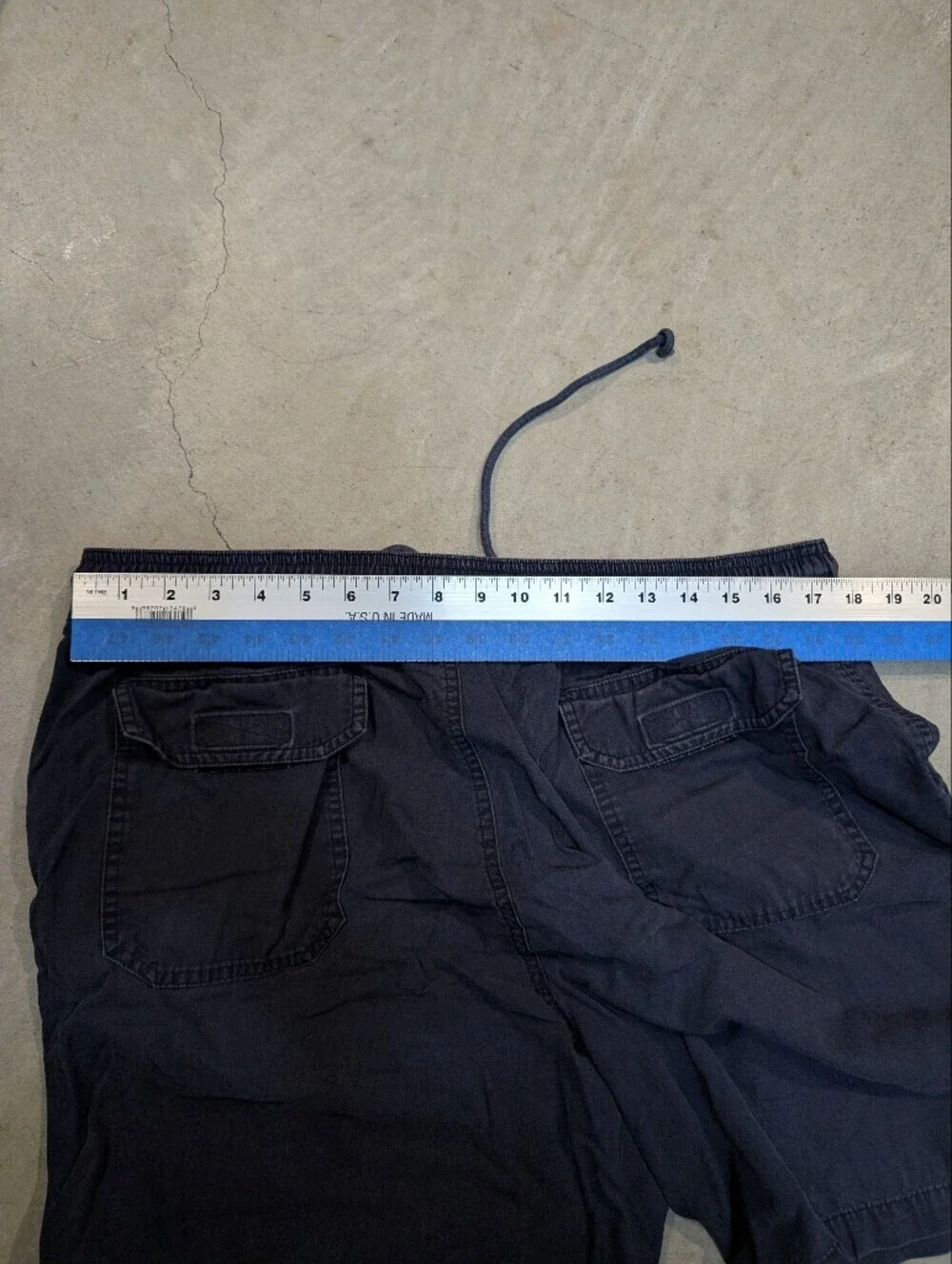 VTG Polo Ralph Lauren Navy Drawstring Flat-Front Shorts Men's XL